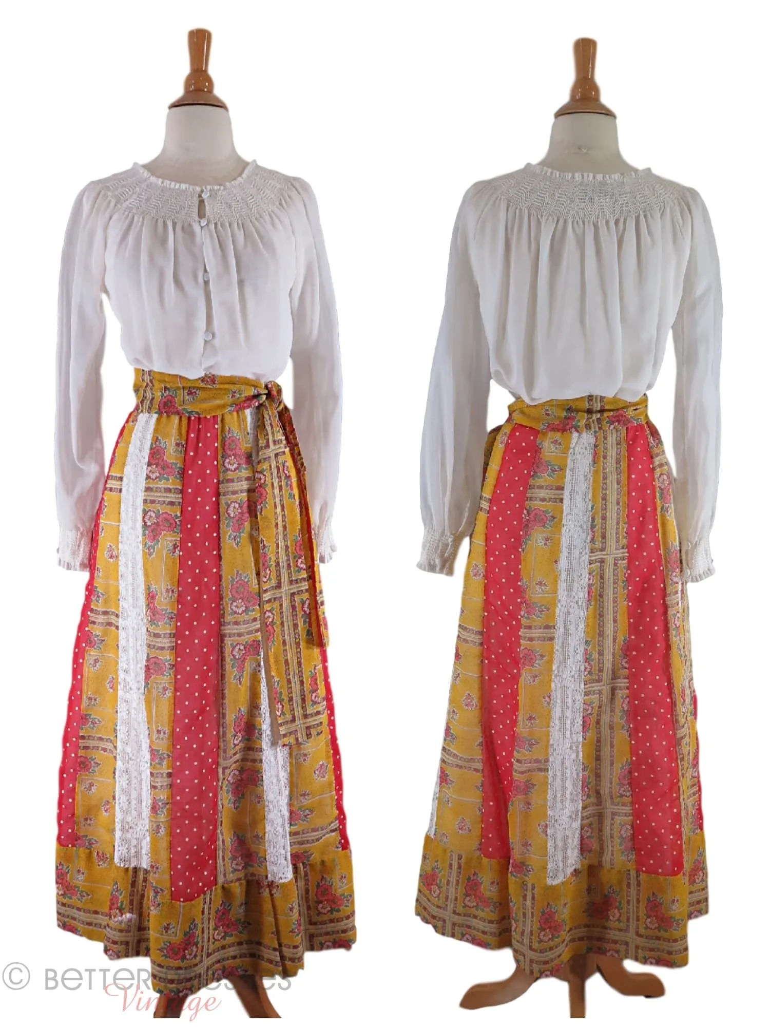 70s Chessa Davis Boho Maxi Skirt