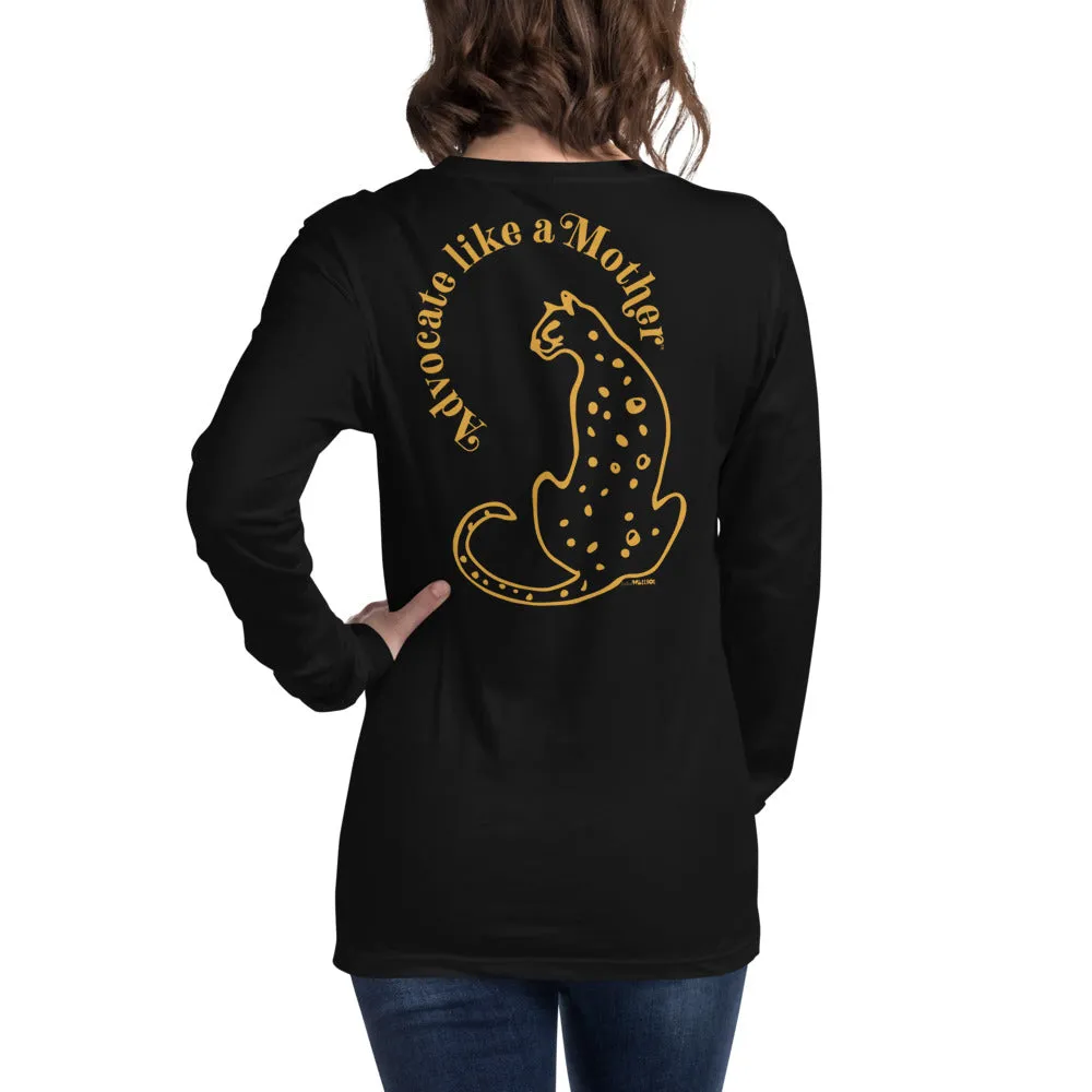 Advocate Like a Mother (Cheetah) Adult Unisex Long Sleeve Tee