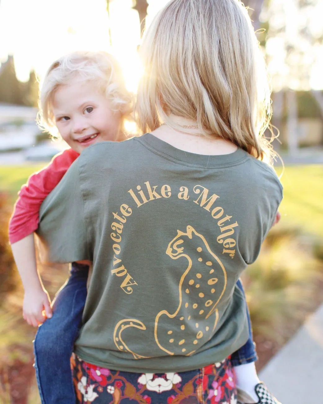 Advocate Like a Mother (Cheetah) Adult Unisex Long Sleeve Tee