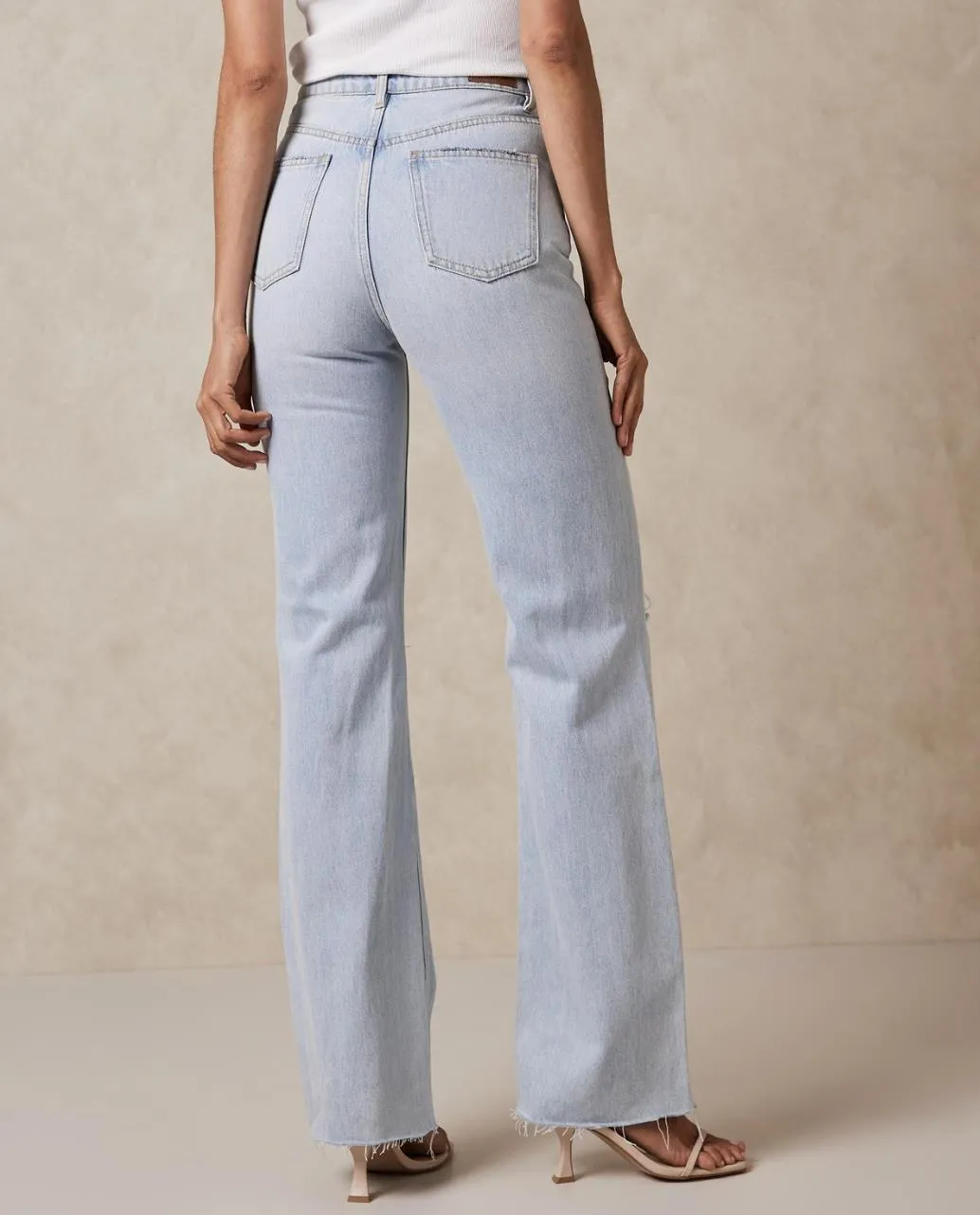AERE Womens Organic Cotton High Straight Jeans Size 27
