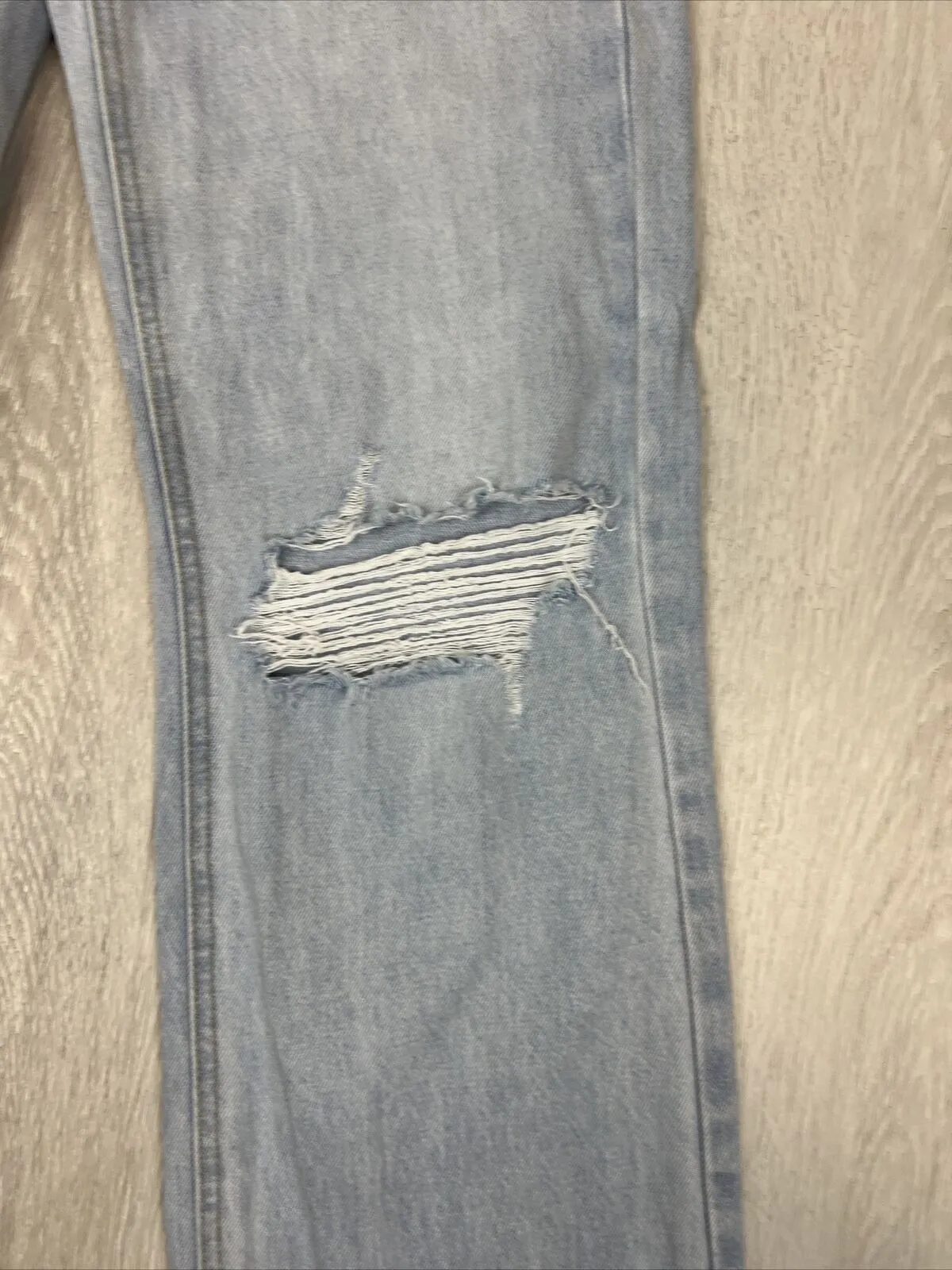 AERE Womens Organic Cotton High Straight Jeans Size 27
