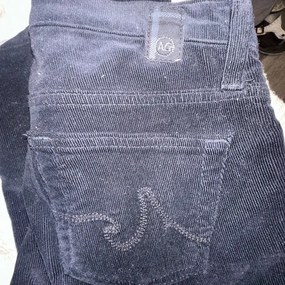AG Black Corduroy Jeans Angel Boot 29R