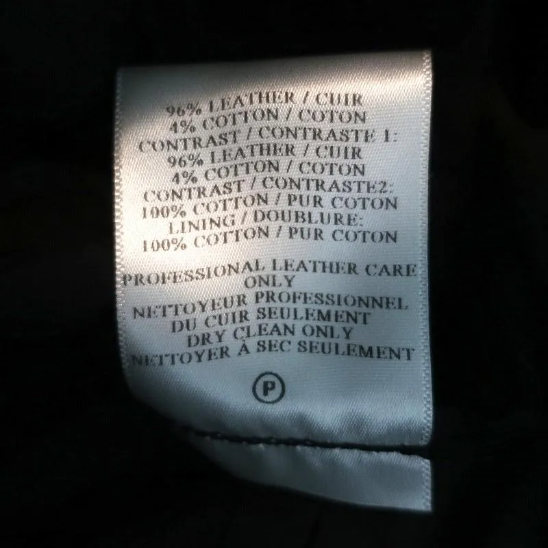 A.L.C. Hendon Stretch Leather Pants Black/Cream Size 2