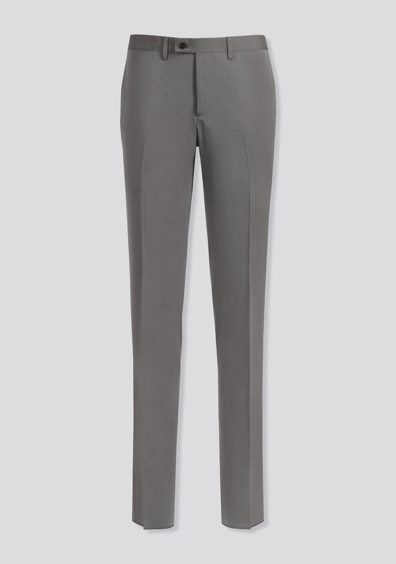 Ash Grey Cotton and Wool Trousers