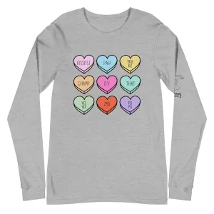 ASL Slang Hearts Long Sleeve Tee