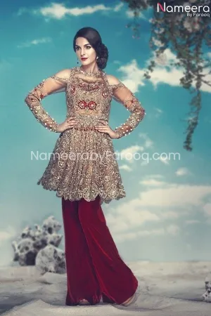 Astonishing Short Frock Pakistani Wedding Attire #PN16
