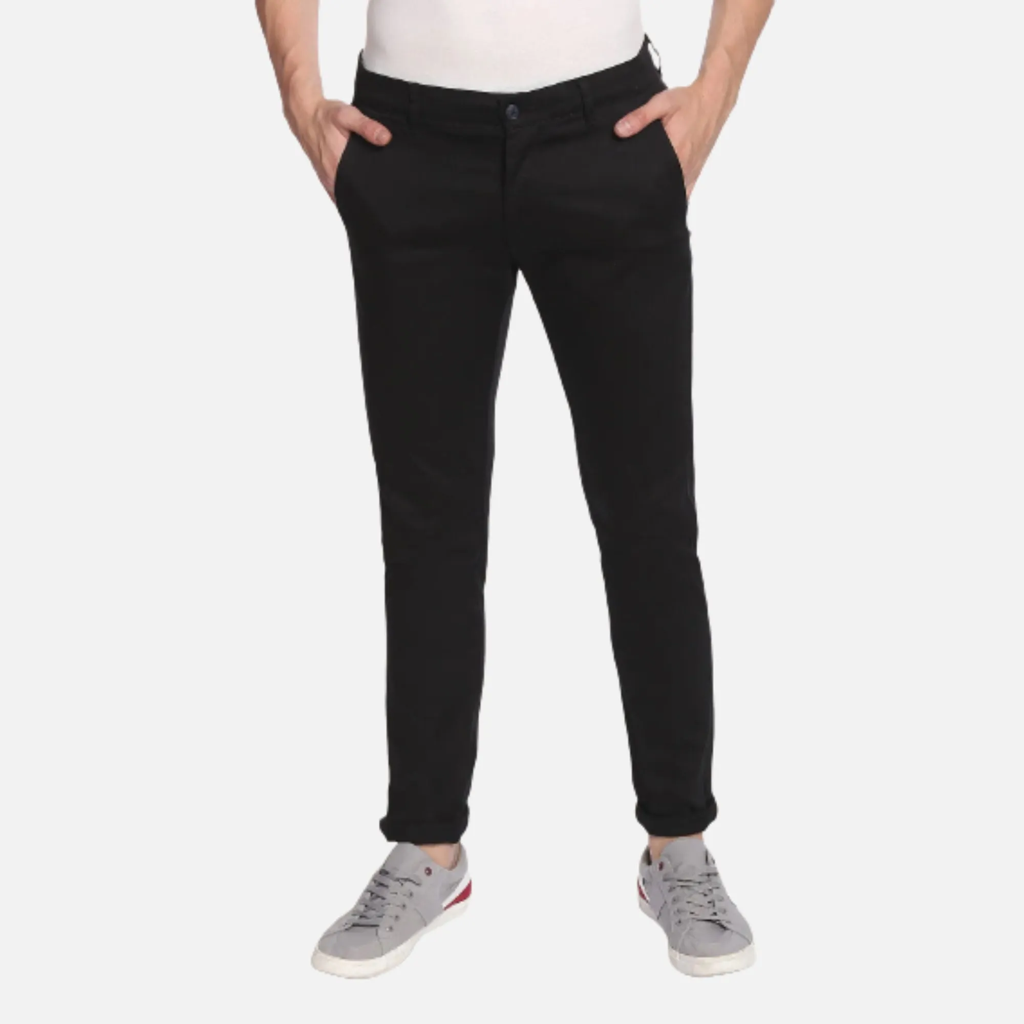 Austin Trim Fit Textured Casual Trousers