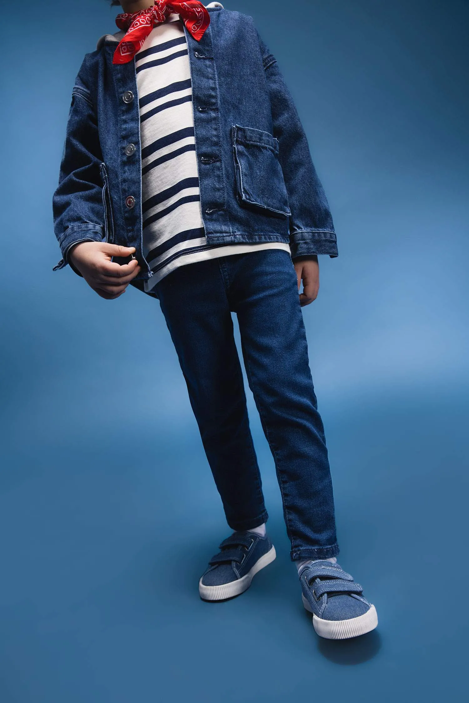 Baby Boy Elastic Waist Straight Leg Jeans