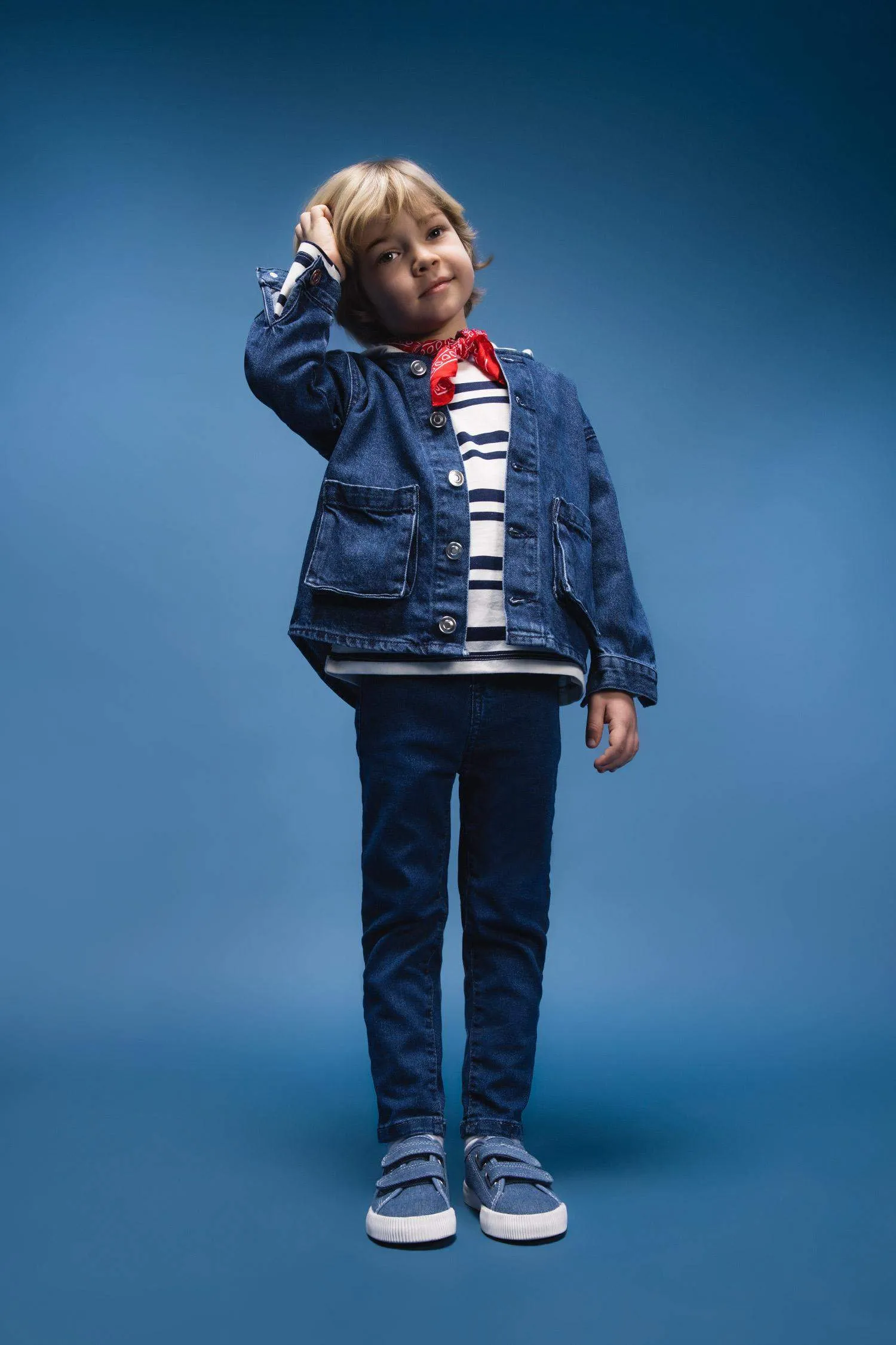Baby Boy Elastic Waist Straight Leg Jeans