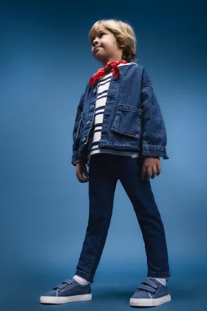 Baby Boy Elastic Waist Straight Leg Jeans