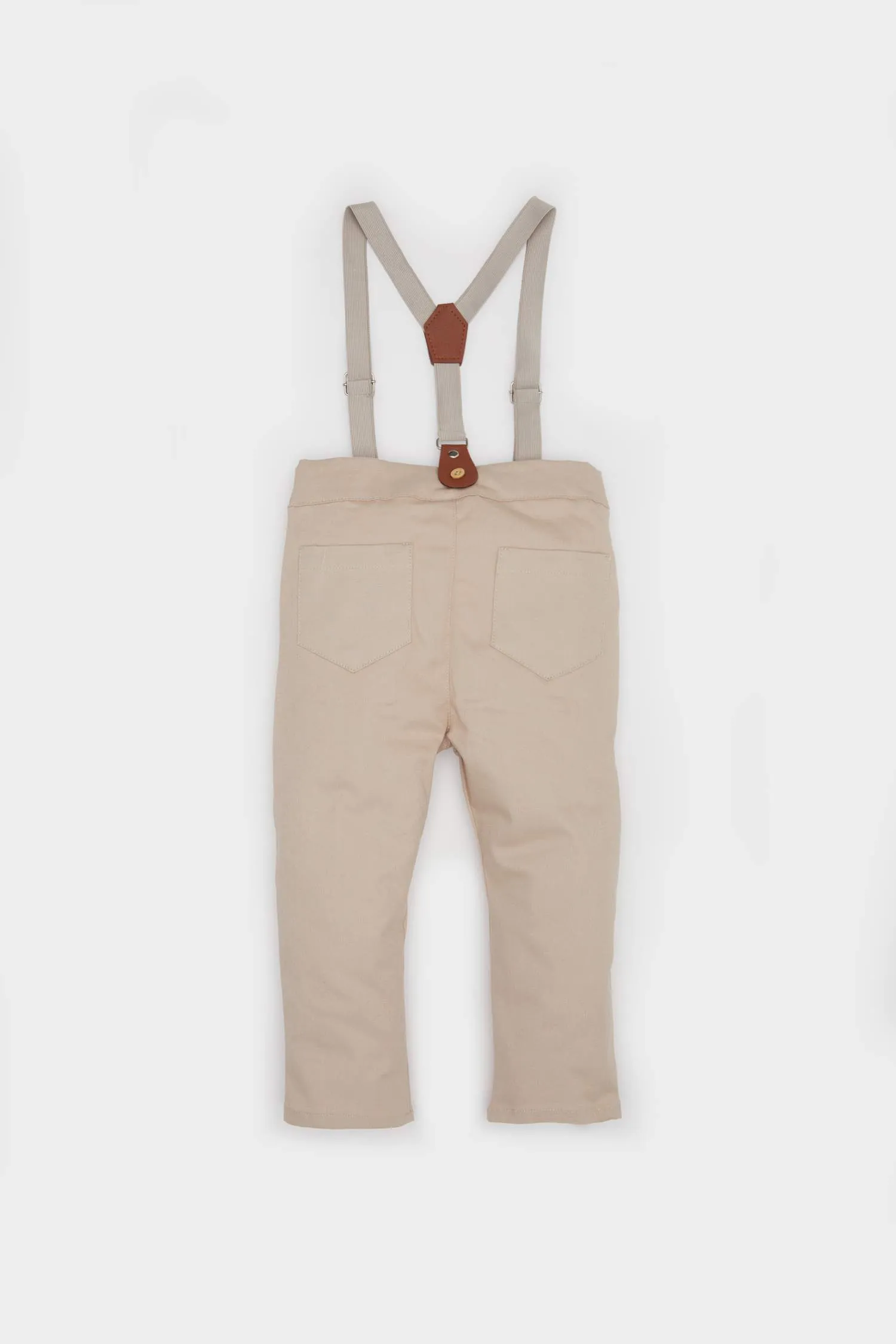 Baby Boy Standard Leg Suspender Gabardine Trousers