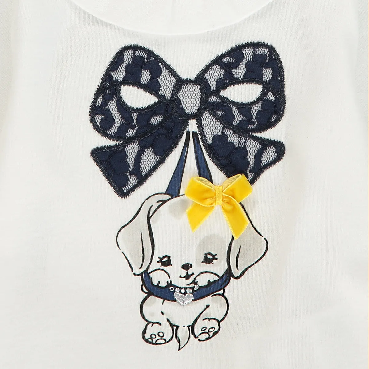 Baby Girl Ivory Cotton Top