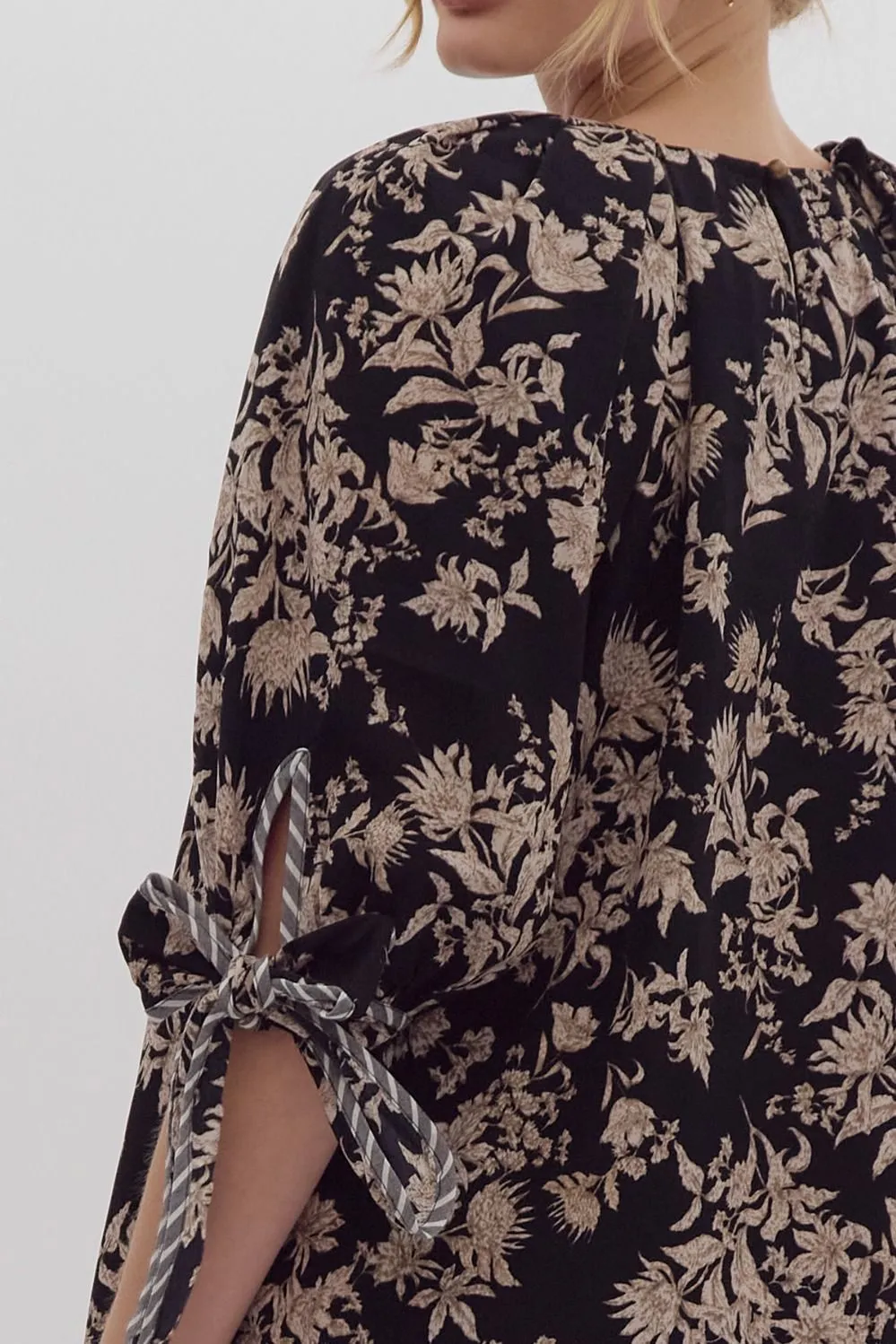 Black Floral Blouse