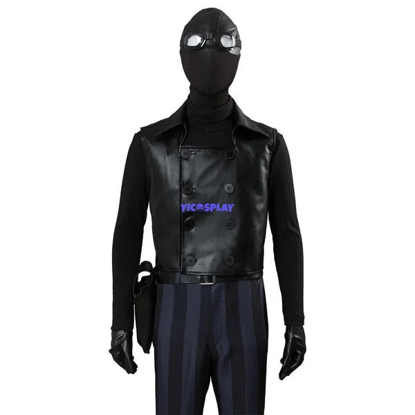Black Noir Costume Cosplay Outfit With Goggles