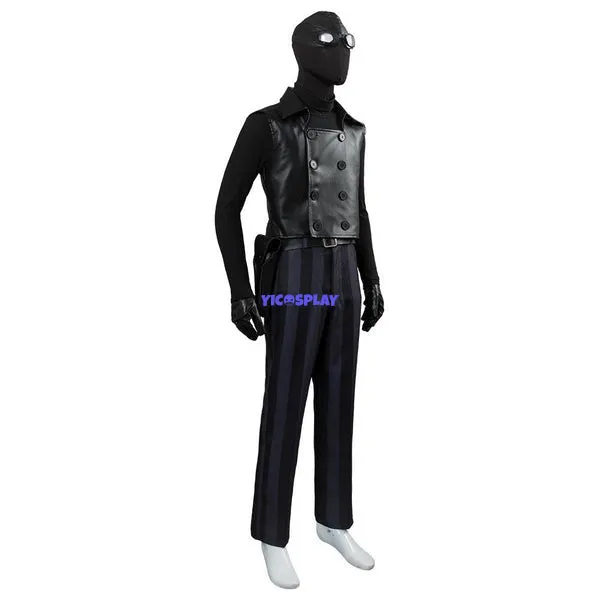 Black Noir Costume Cosplay Outfit With Goggles