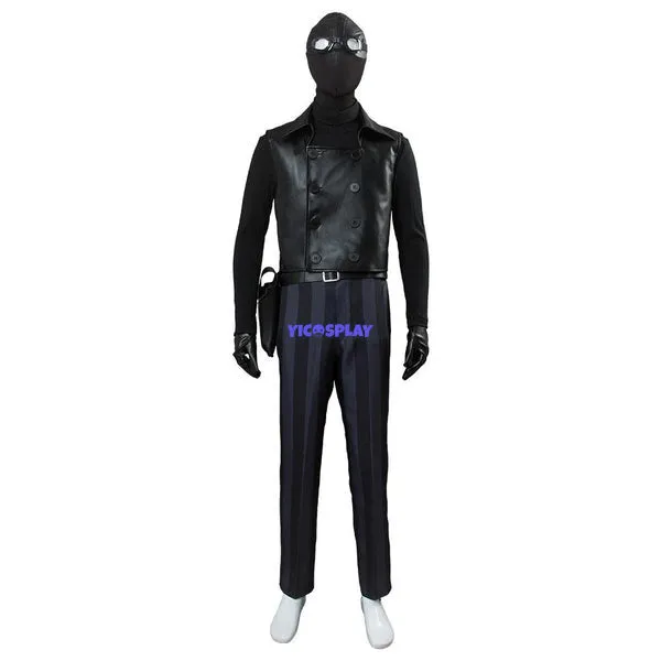 Black Noir Costume Cosplay Outfit With Goggles