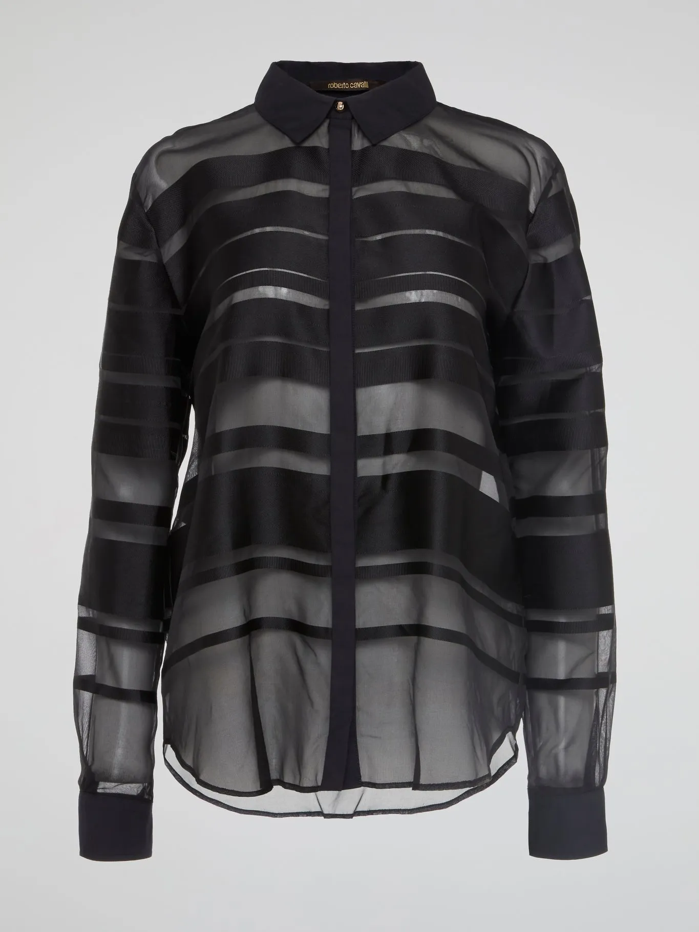 Black Sheer Panel Blouse