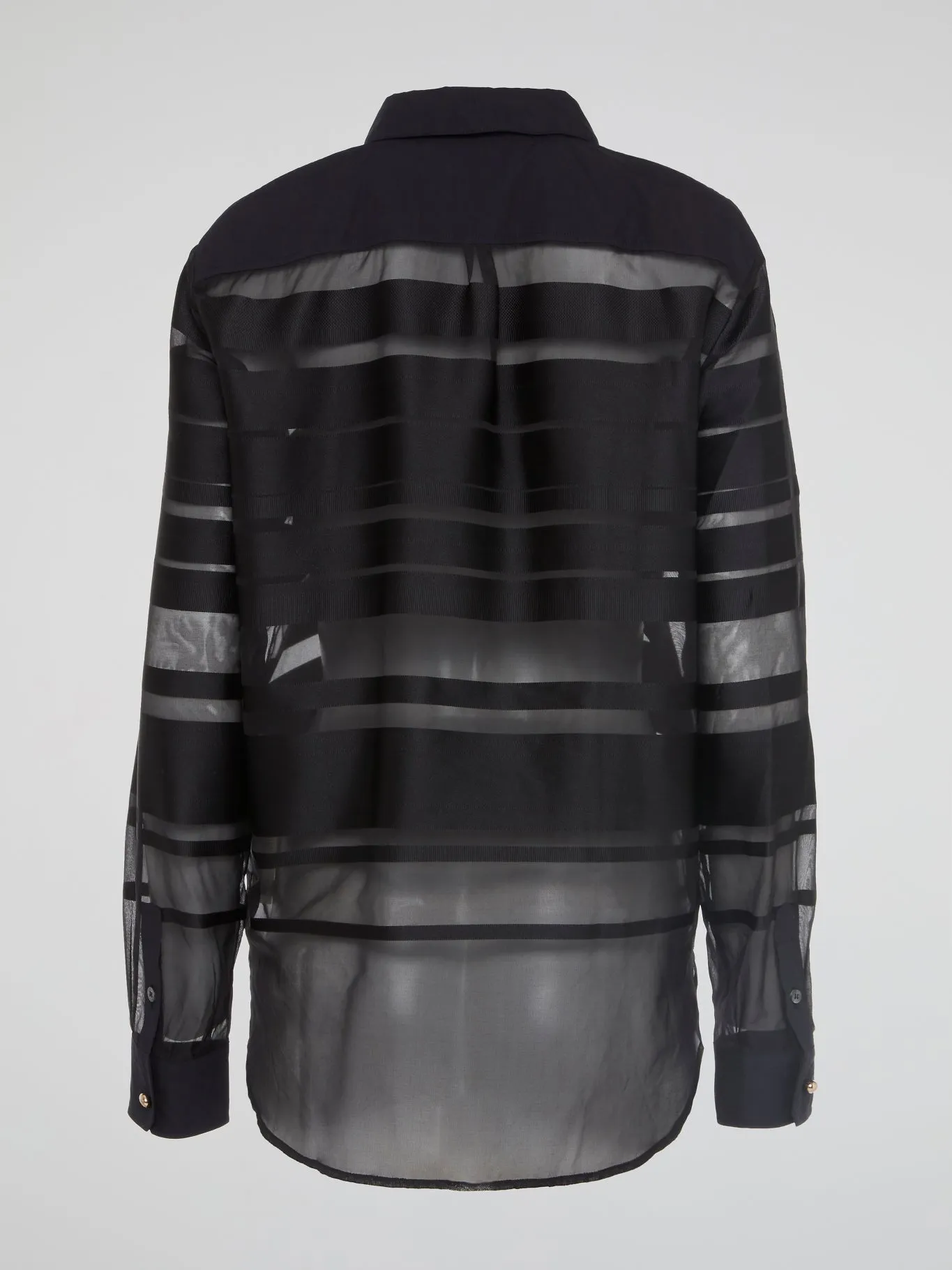 Black Sheer Panel Blouse