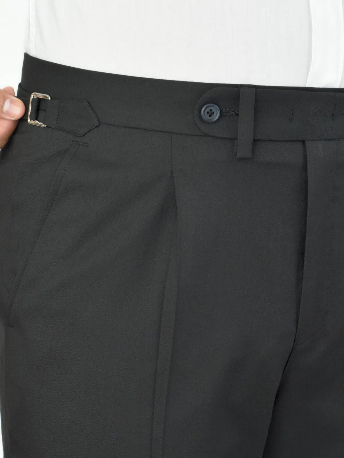 Black Single Button Formal Trouser