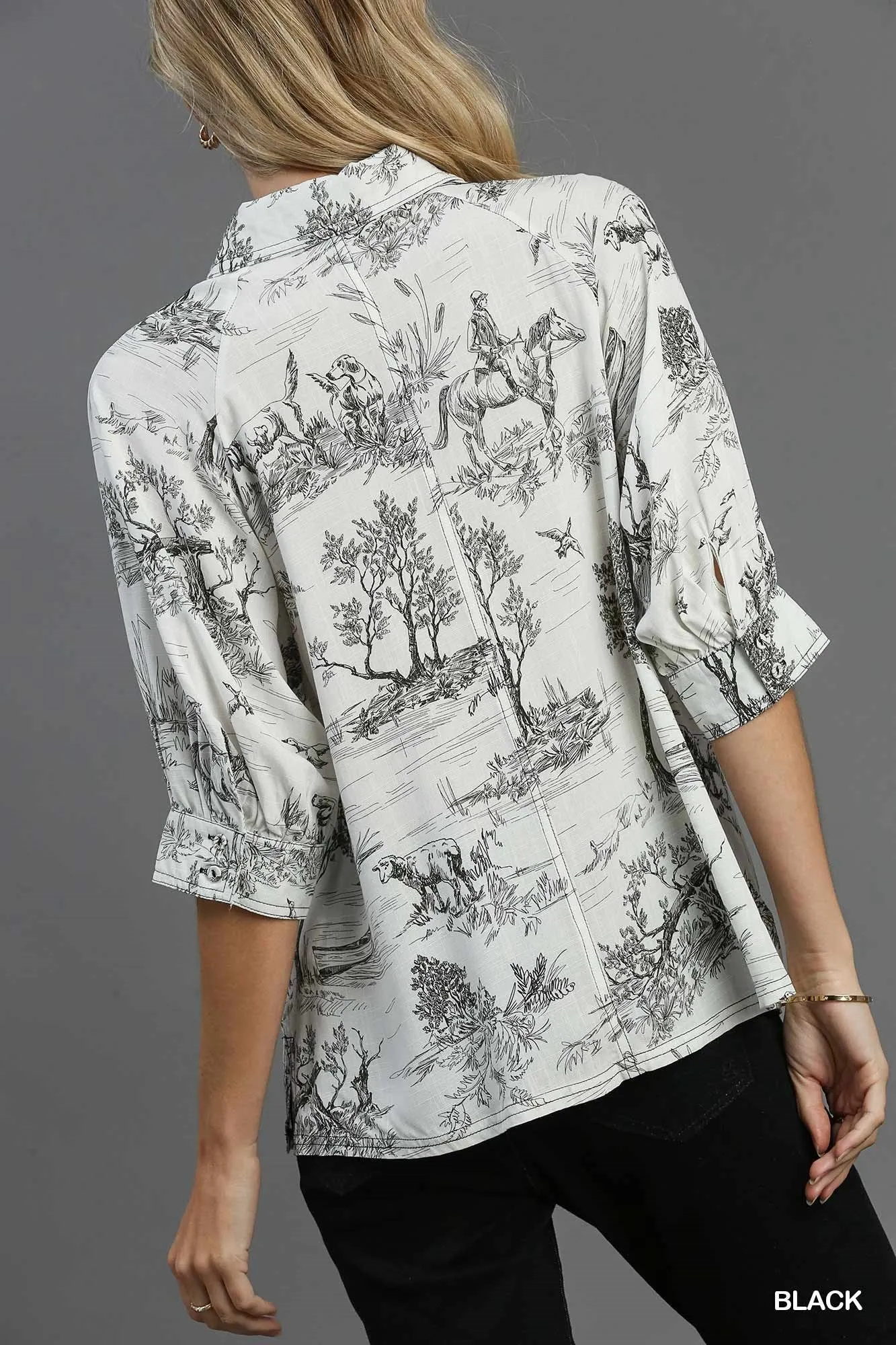 Black Toile Blouse