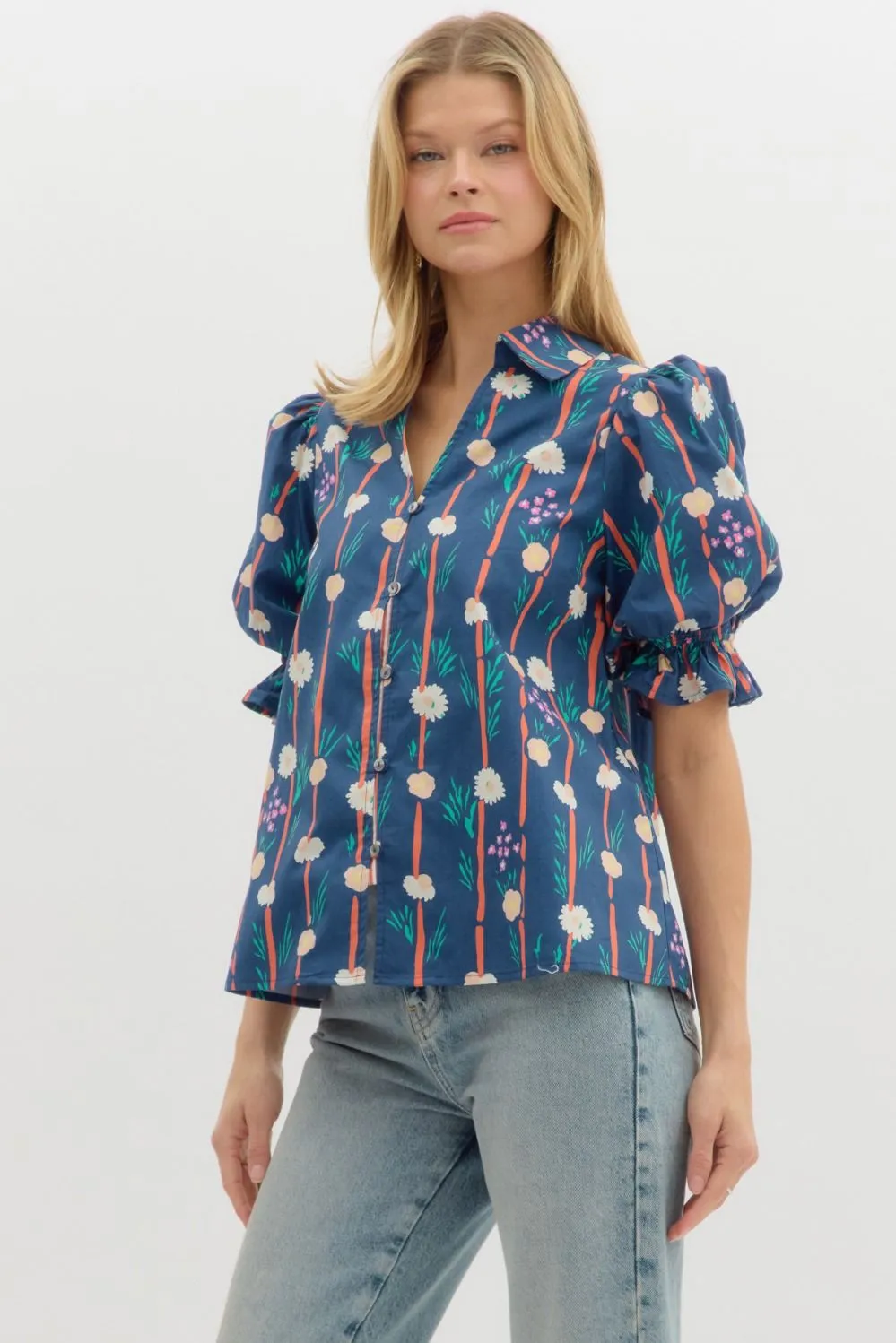 Blue Fields Blouse