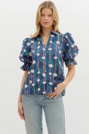Blue Fields Blouse