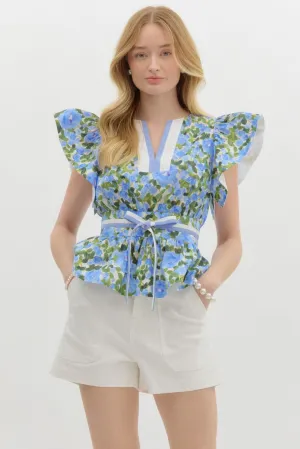 Blue Garden Blouse