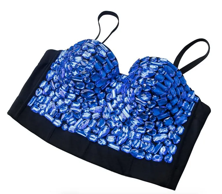 Blue Jewelled Bralette