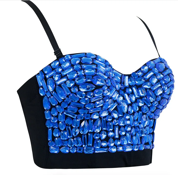 Blue Jewelled Bralette