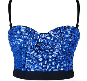Blue Jewelled Bralette