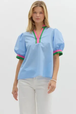 Blue Molly Blouse