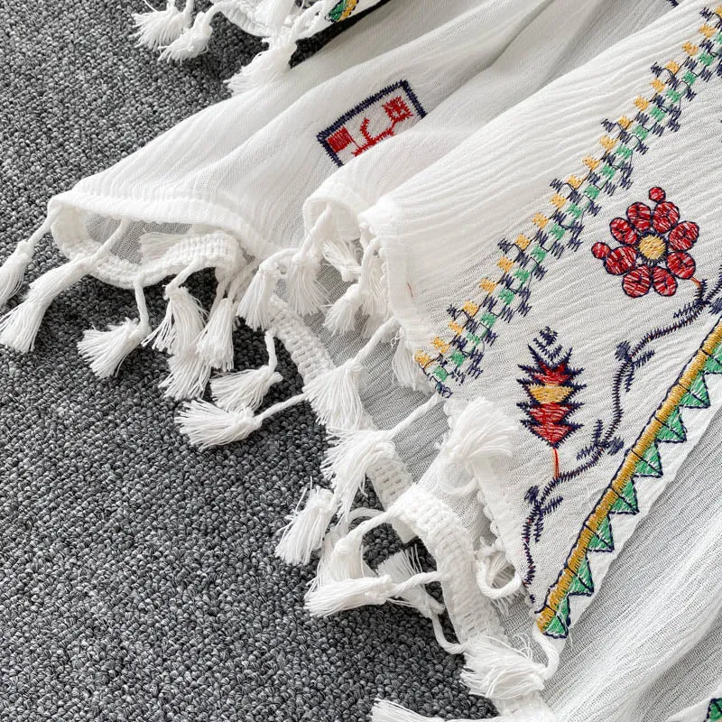 Boho Embroidered Cardigan
