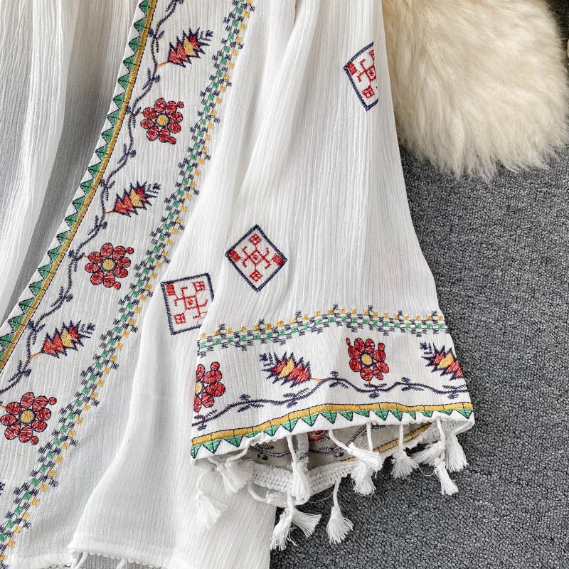 Boho Embroidered Cardigan
