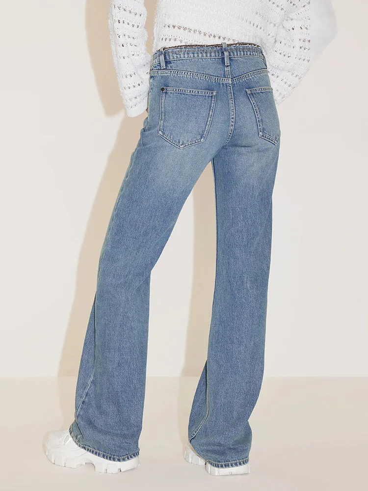 Bootcut Jeans With Waist Chain