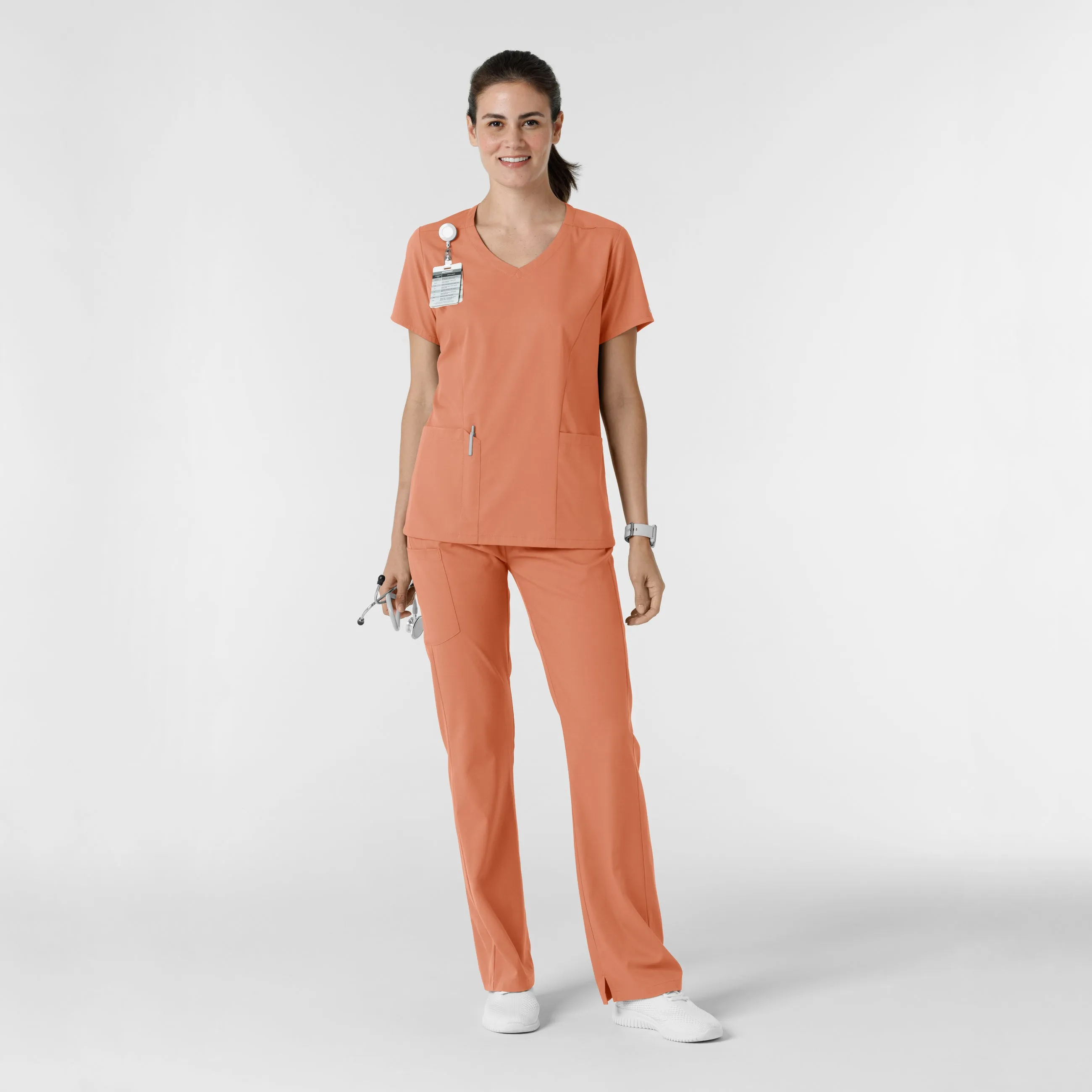 Boundless 5251 Bootcut Scrub Pants Terracotta