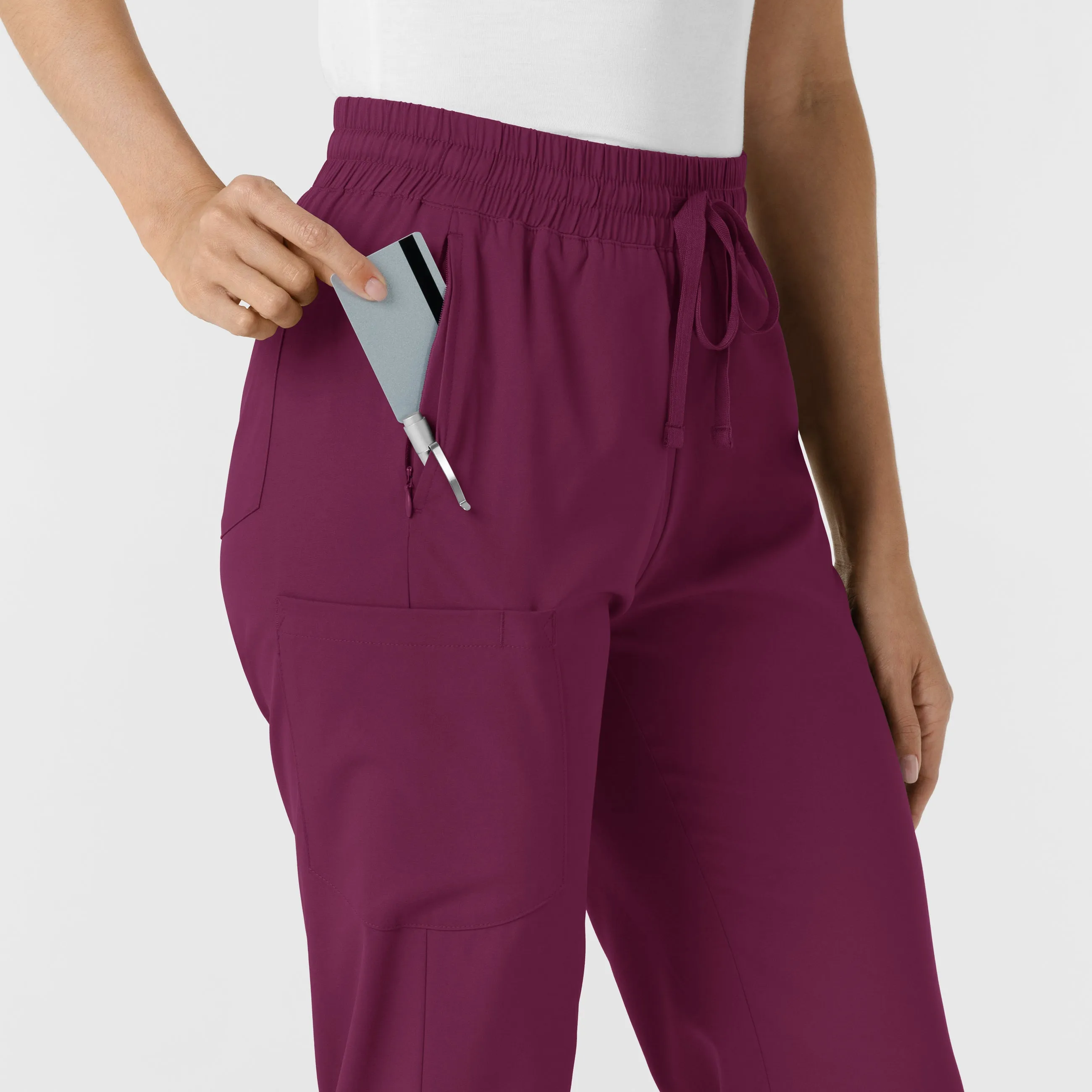 Boundless 5251 Bootcut Scrub Pants Wine