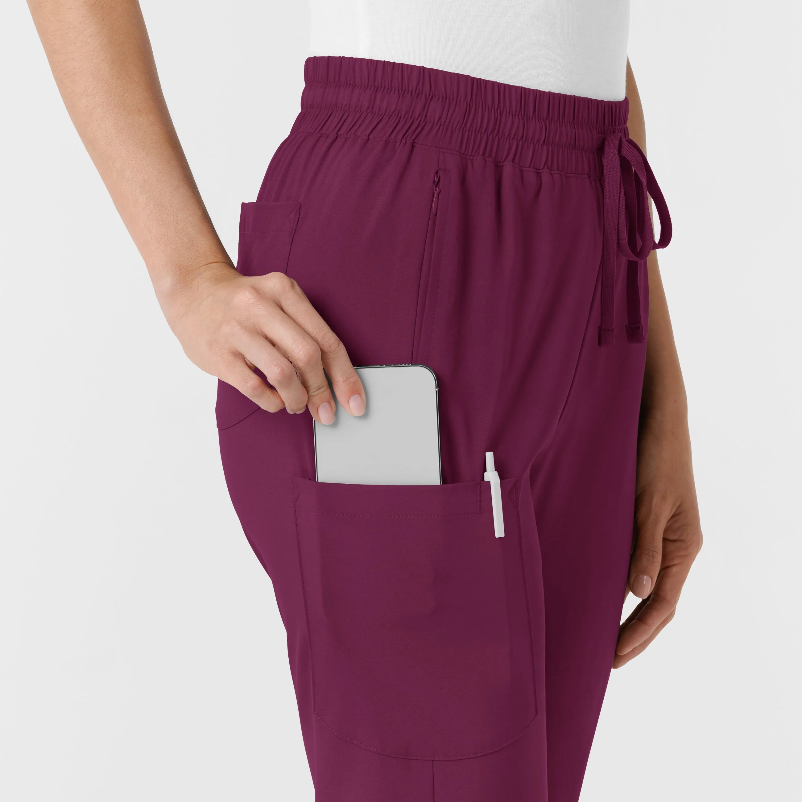 Boundless 5251 Bootcut Scrub Pants Wine