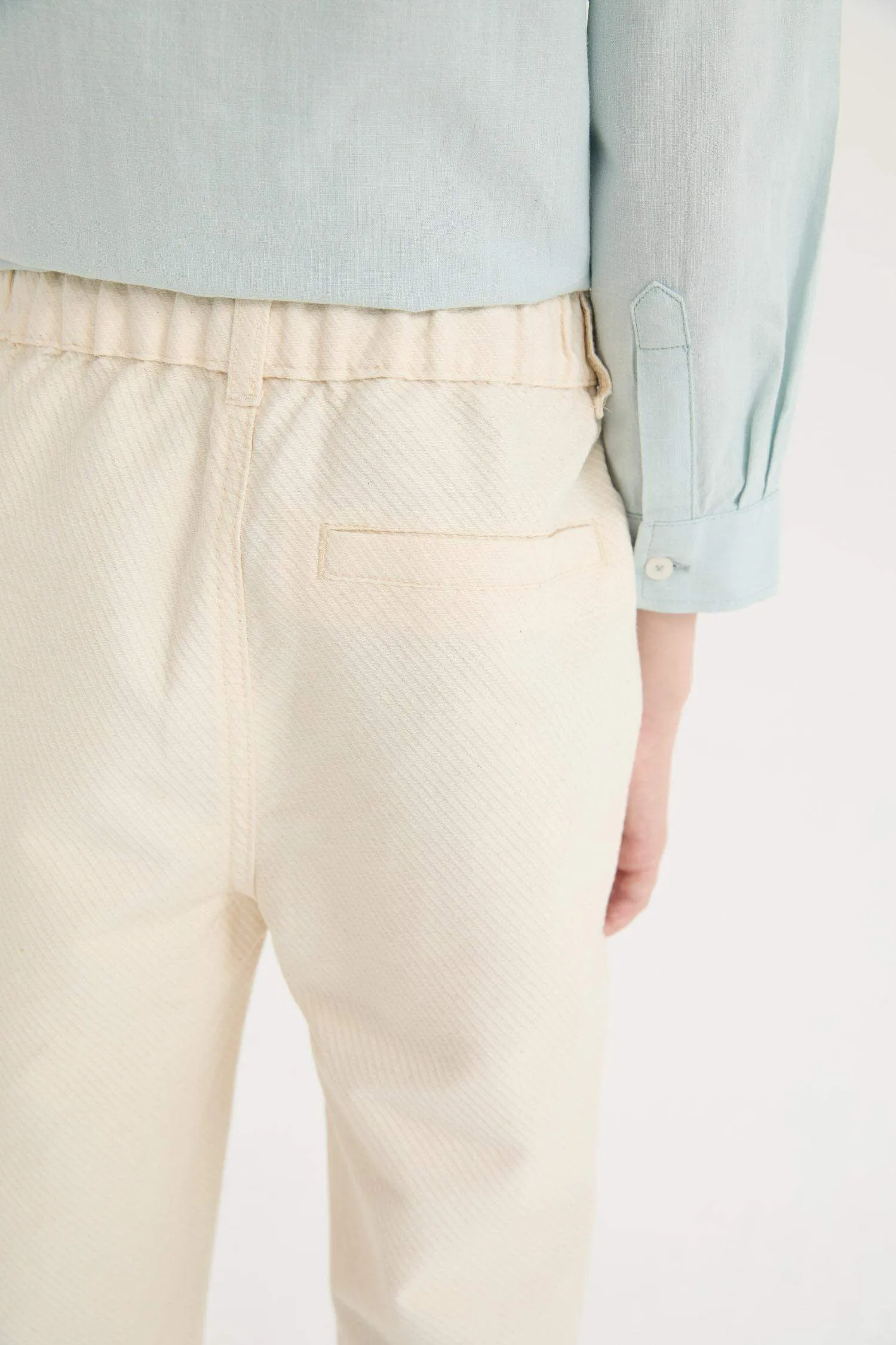 Boy Balloon Fit Standard Leg Twill Trousers