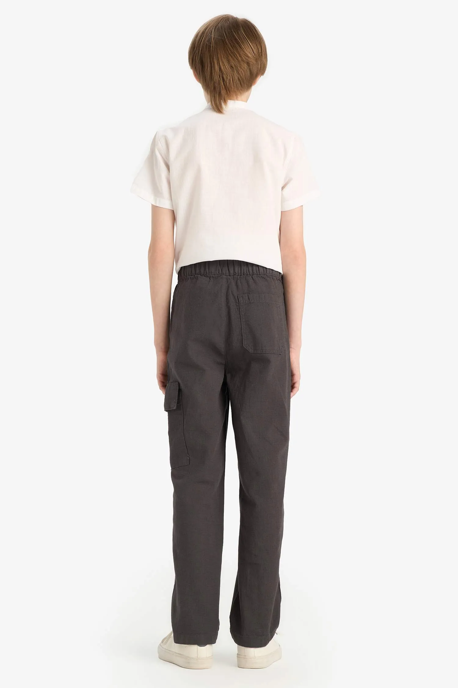 Boy Standard Leg Linen Blended Trousers