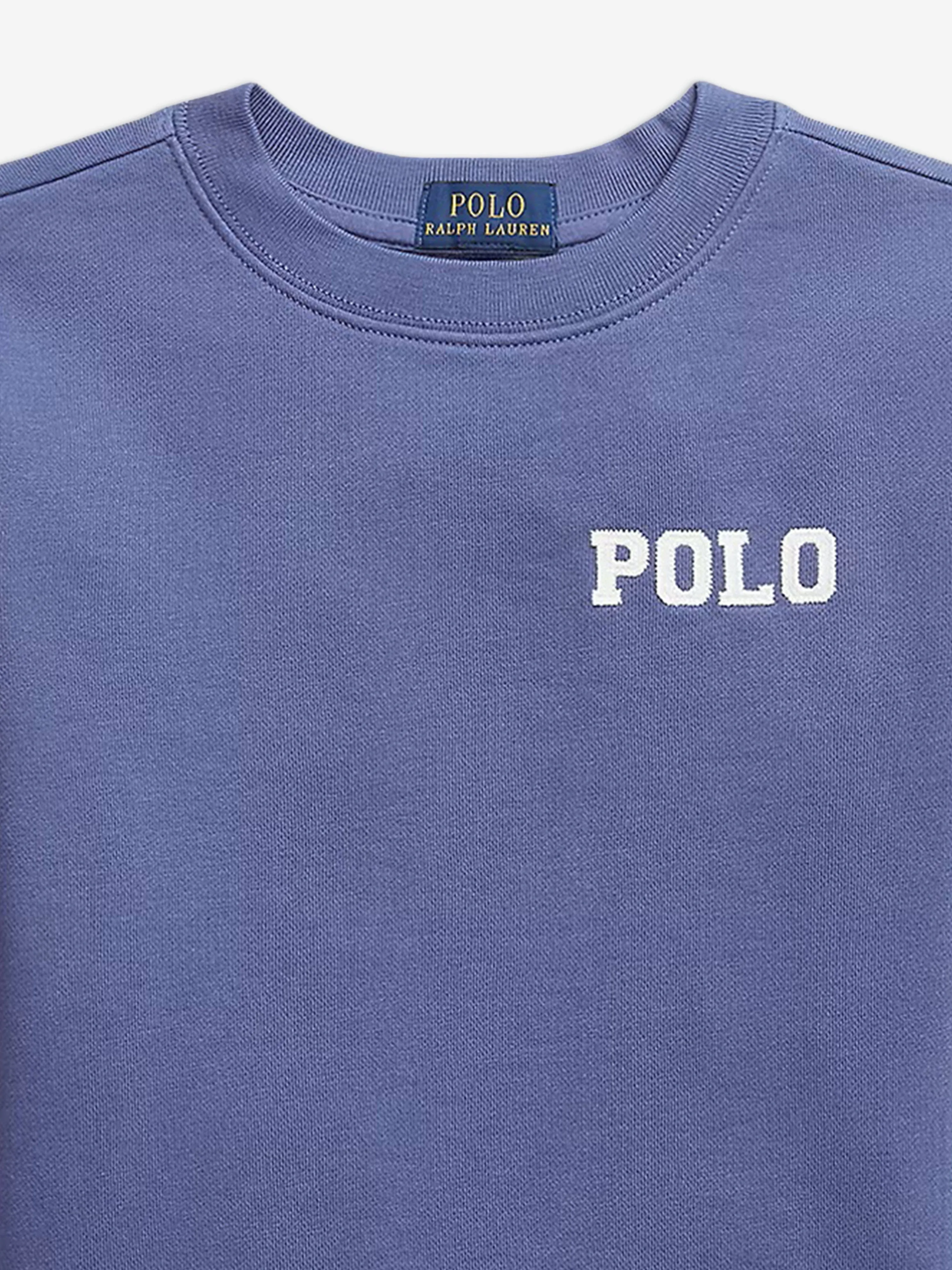 Boys Polo Sweatshirt in Blue