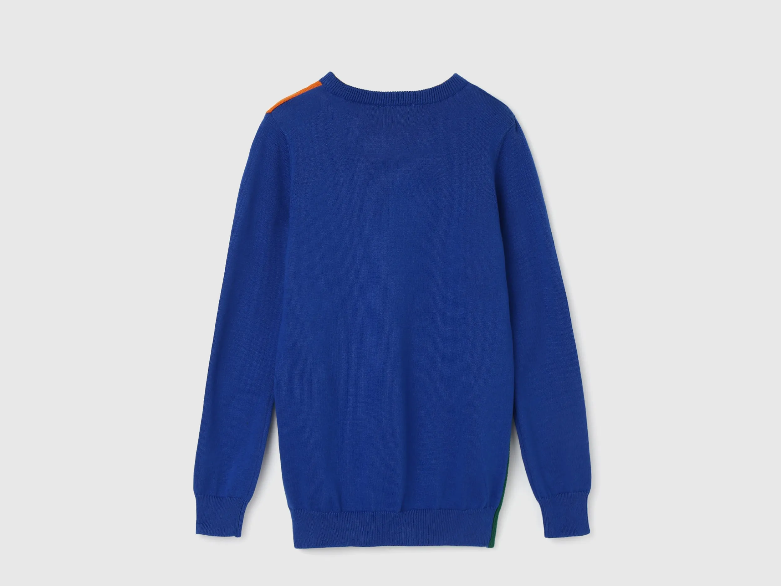 Boy's Regular Fit Crew Neck Color Block Sweaters
