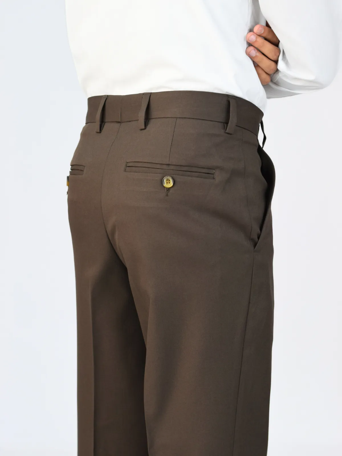 Brown Belt Loop Formal Trouser