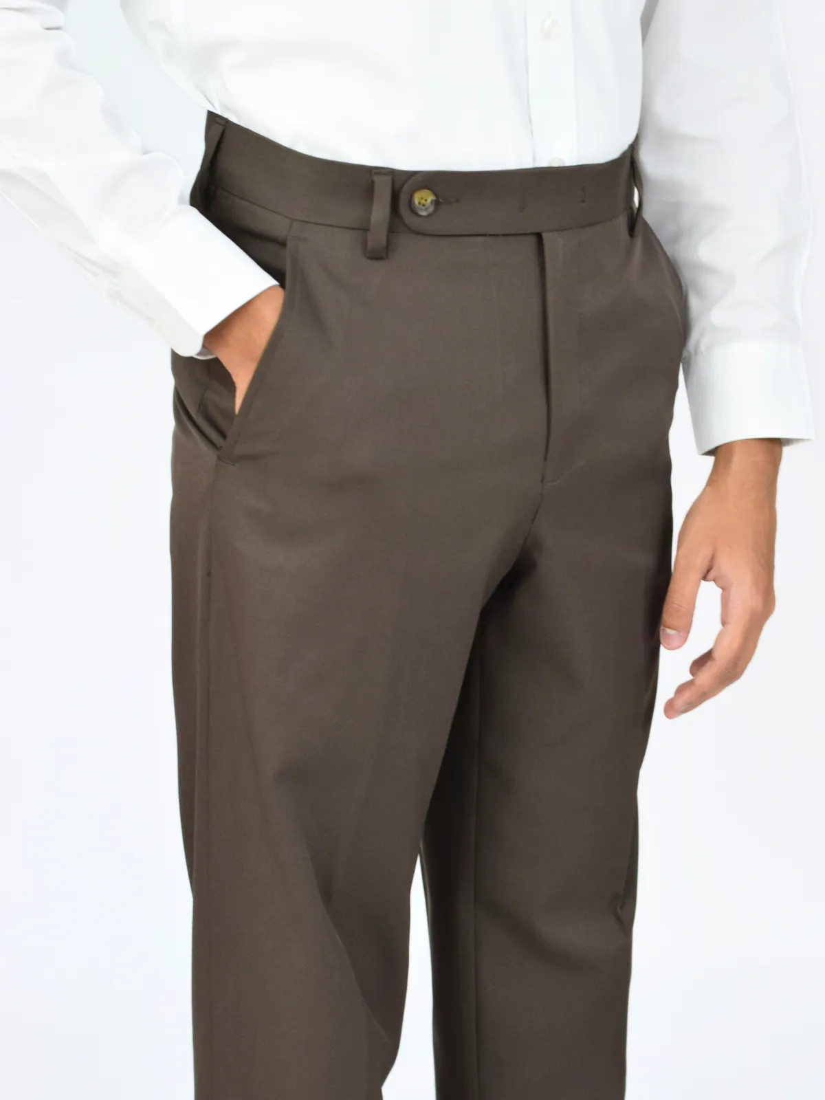 Brown Belt Loop Formal Trouser