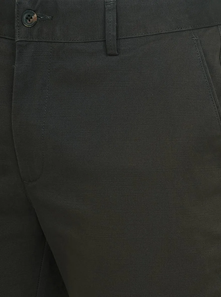 Brown Solid Super Slim Fit Casual Trouser | Greenfibre