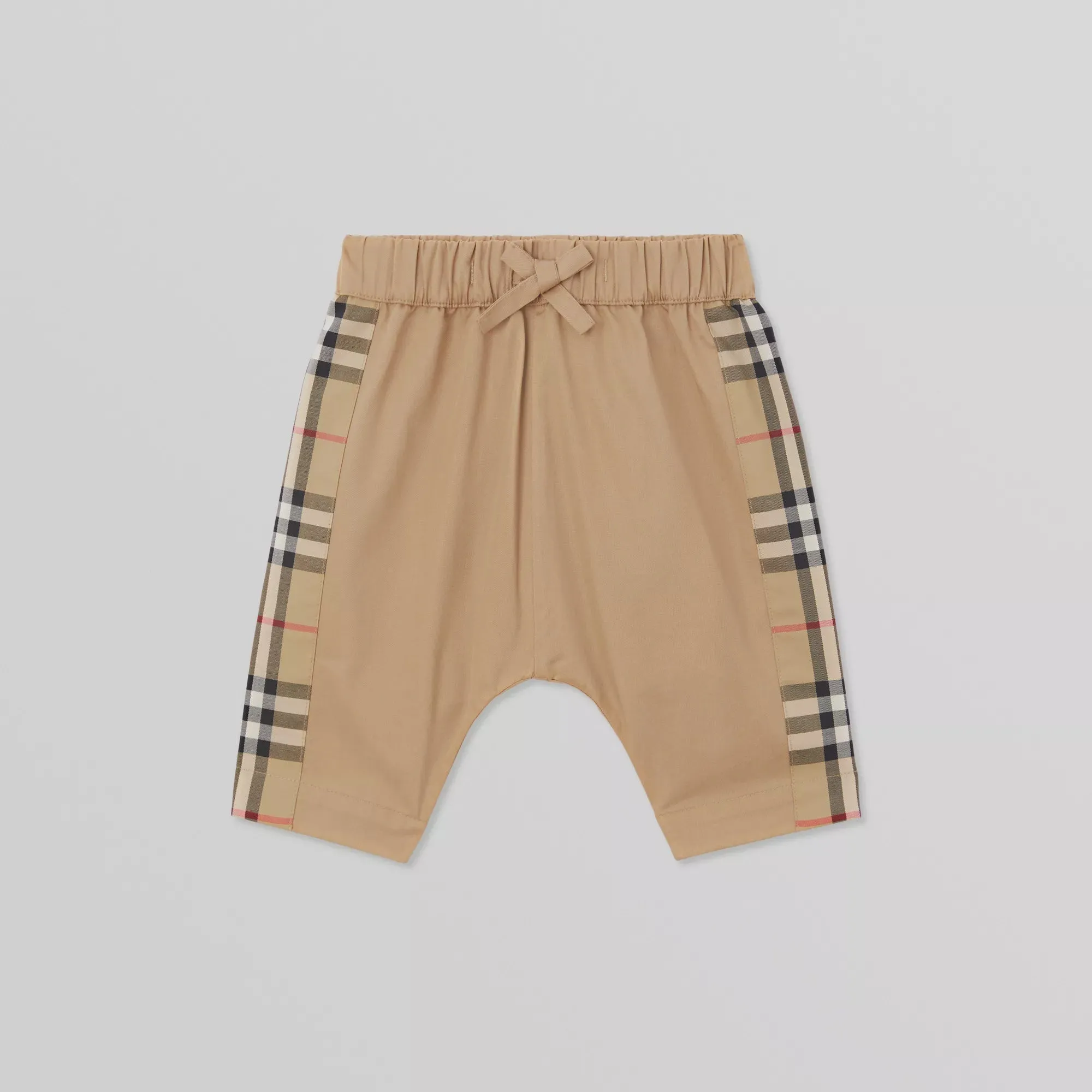 Burberry Vintage Check Panel Cotton Twill Trousers