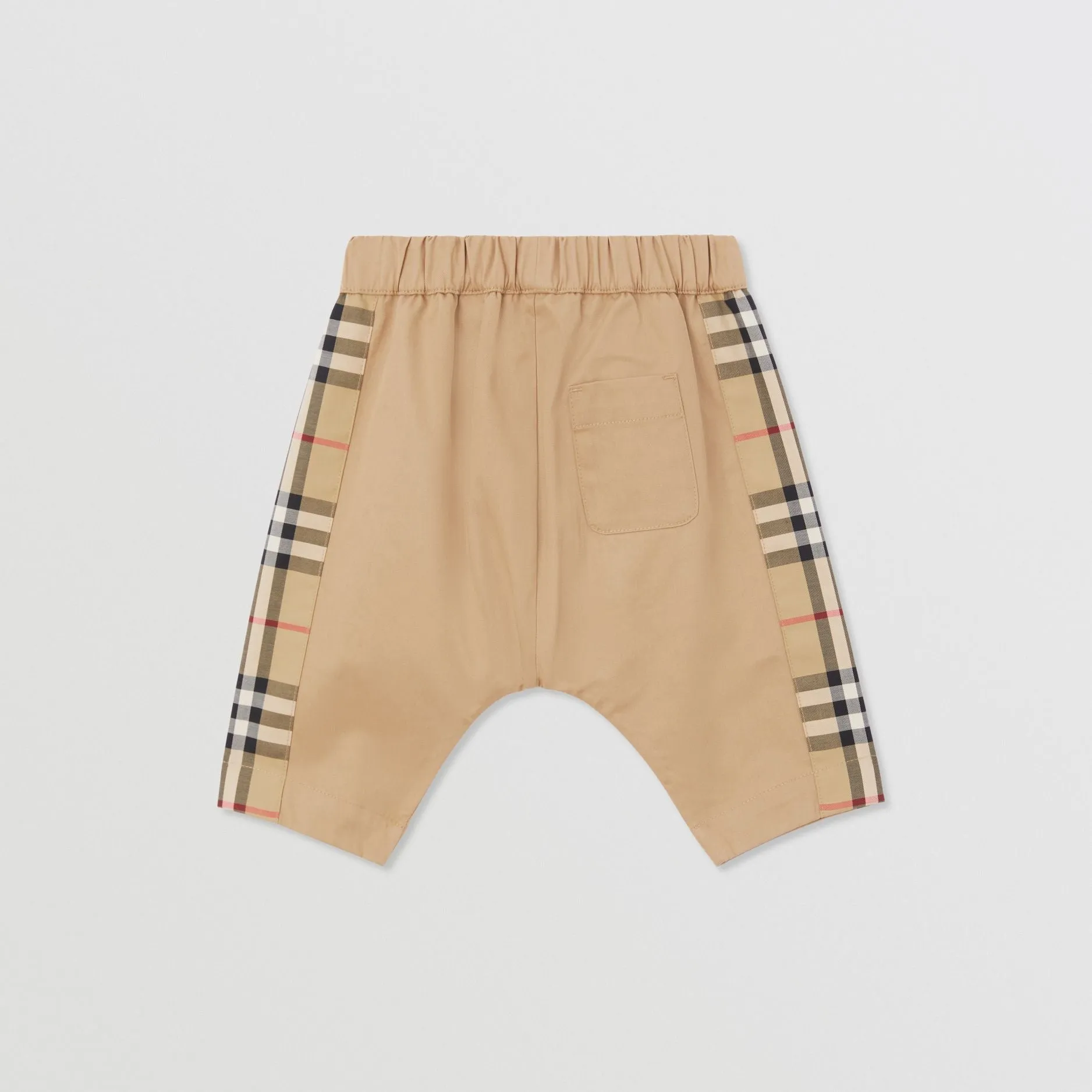 Burberry Vintage Check Panel Cotton Twill Trousers