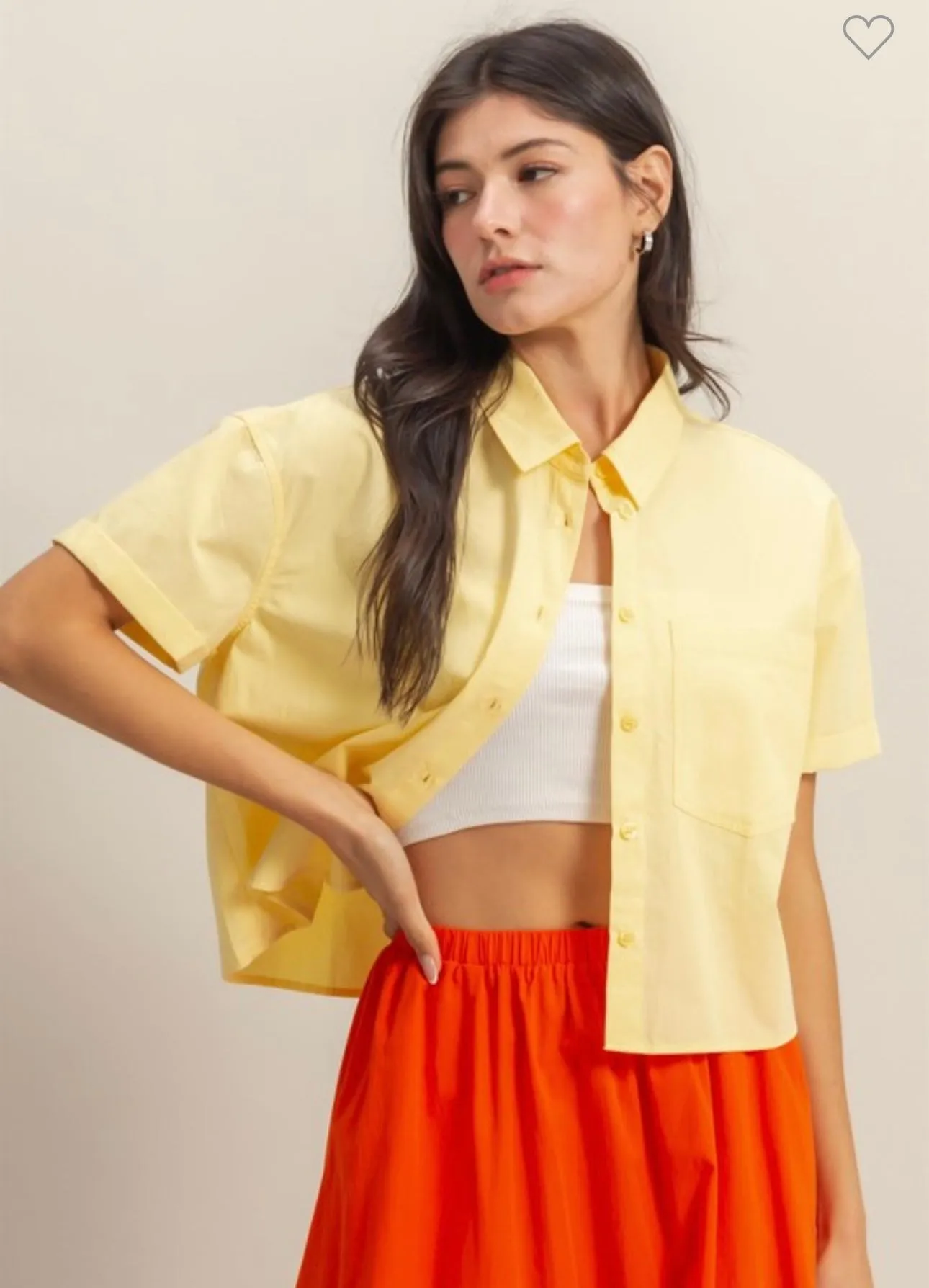 Butter Yellow Button Down