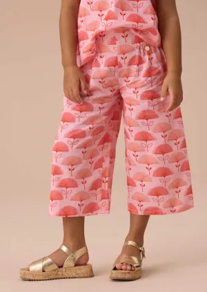 Carman Pink Fan Floral Trousers