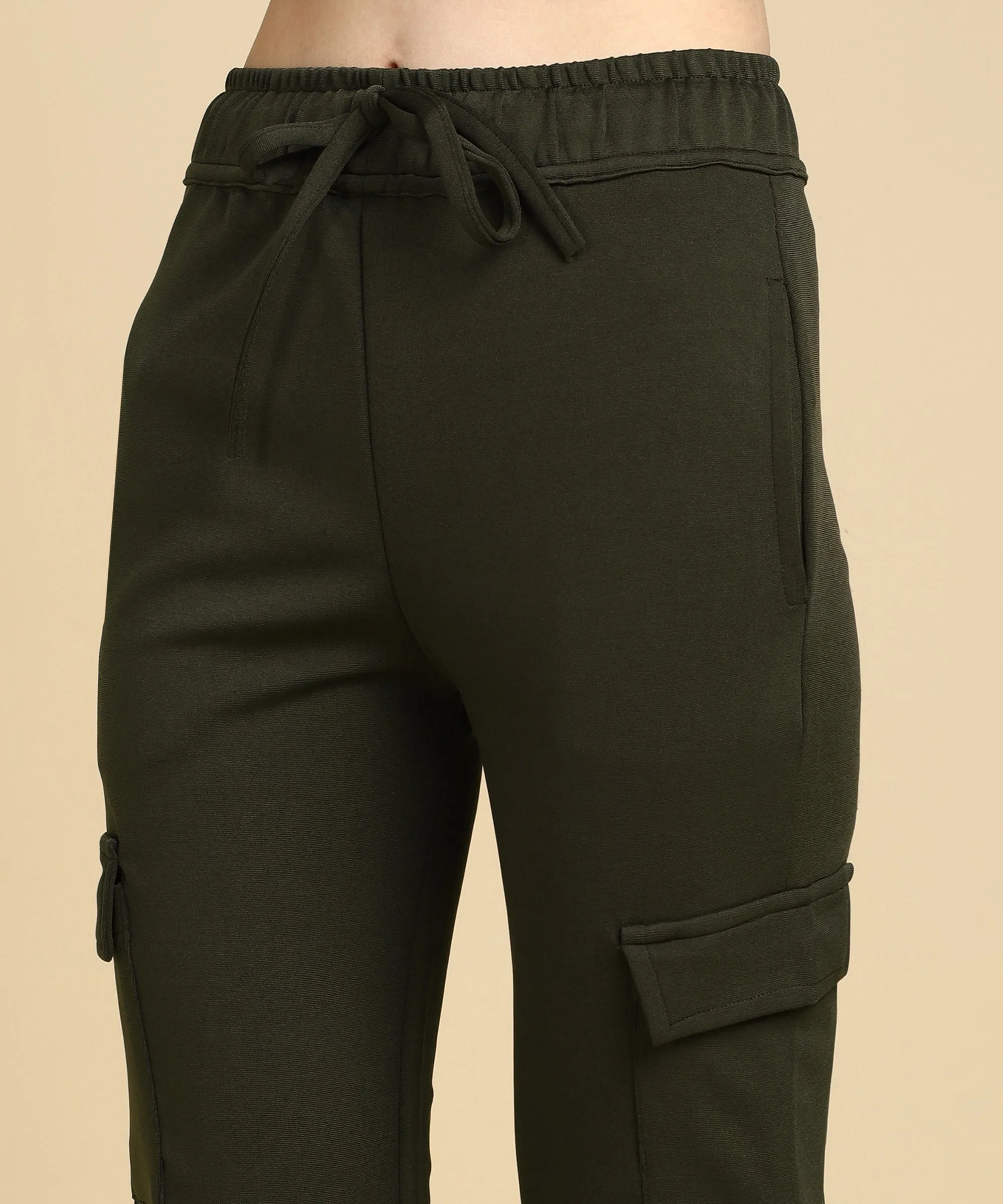 Casual High-Waisted Parallel Cargo Pants