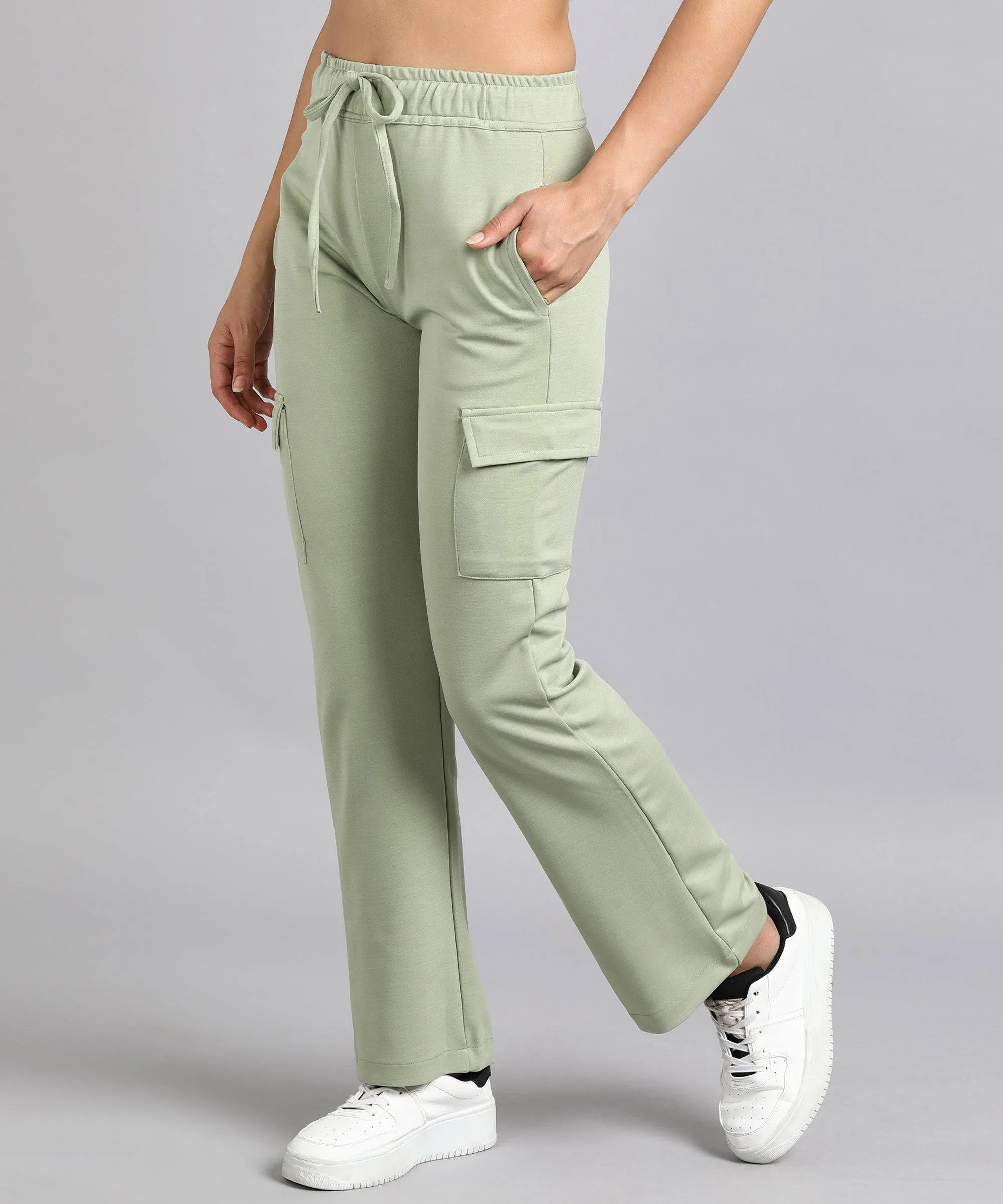Casual High-Waisted Parallel Cargo Pants